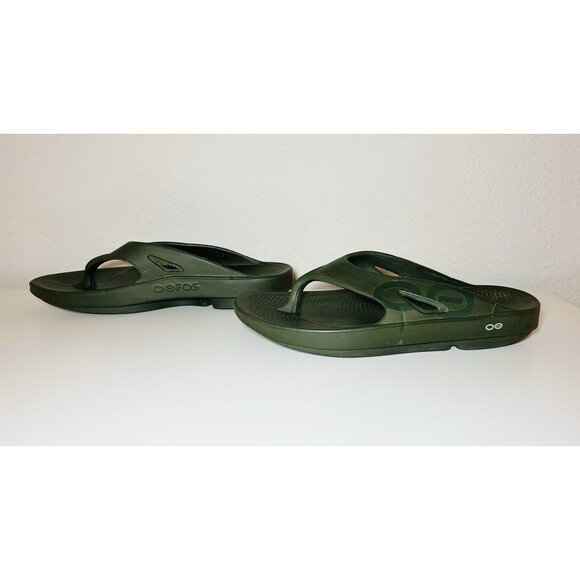 OOFOS Original Forest Green Flip Flop Thong Sandals Unisex Men 13 Women 15 EU 46 - Picture 2 of 11